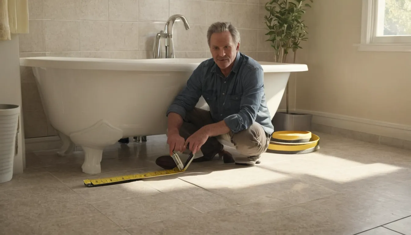Homeowner measuring a bathroom before a walk-in tub project in the Bentleyville area
