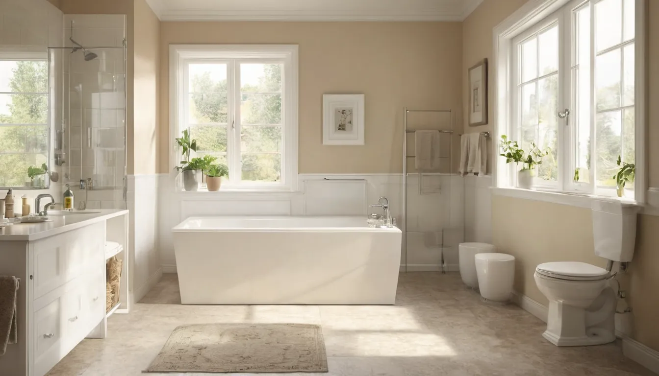A smiling older homeowner sitting beside a walk-in tub in a bright bathroom in Bentleyville